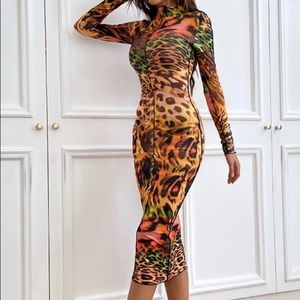 Multi-Color Leopard Dress